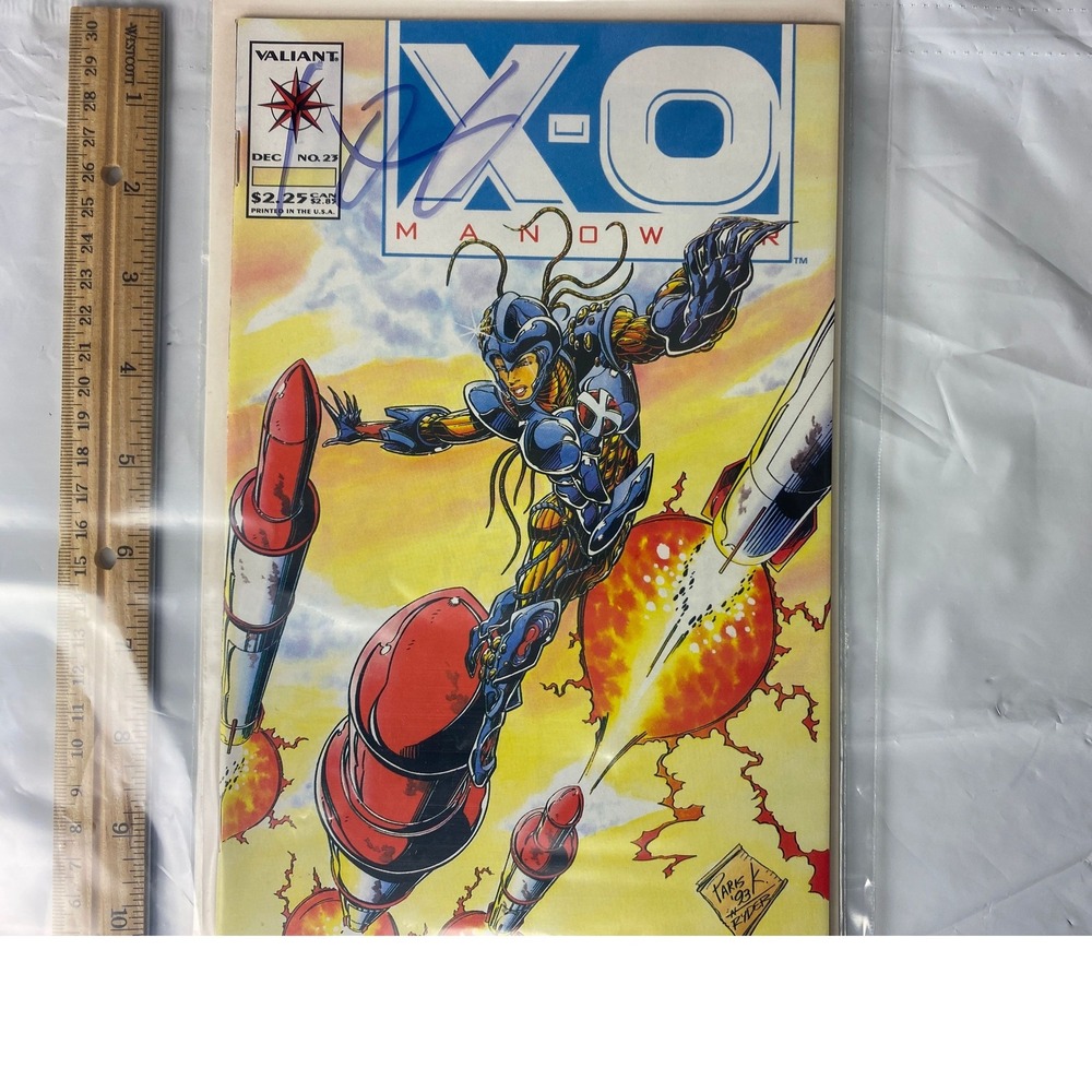 X O Manowar Comic Book Issue 23 Valiant Comics Signed‎